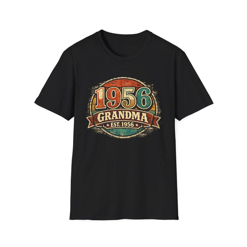 1956 Grandma T-Shirt – Vintage Established 1956 Birthday Gift